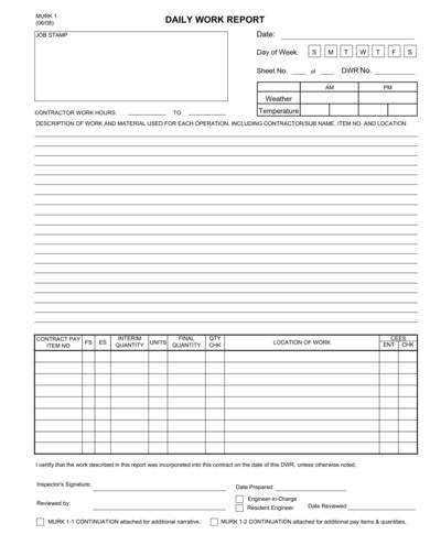 Construction Report Template