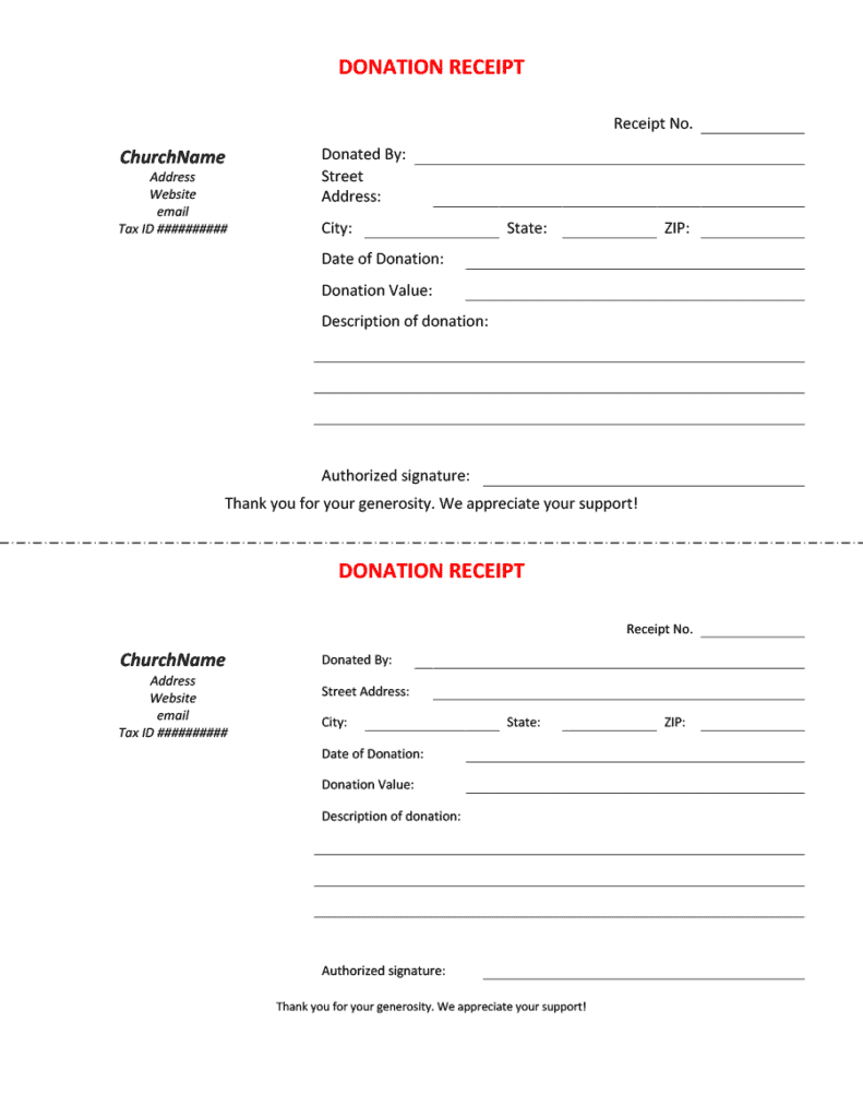 6 Free Donation Receipt Templates 6 Free Donation Receipt Templates
