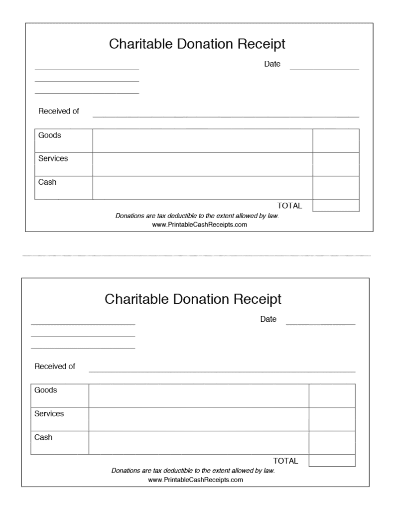 6+ Free Donation Receipt Templates Word Excel Formats