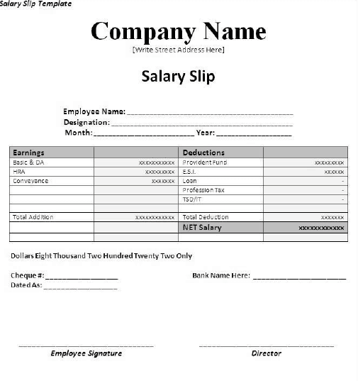 Pack Of 28 Salary Slip Templates Payslips In 1 Click Word Excel Samples