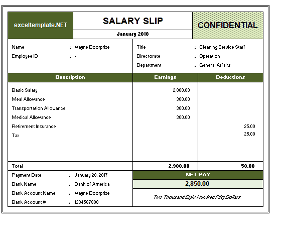 salary slip template 5