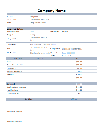 employment contract sample