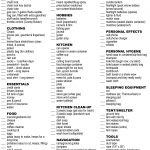 5 Camping Checklists Excel