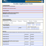 4+ Vendor Application Form Templates