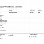 2 Employee Orientation Checklist Templates