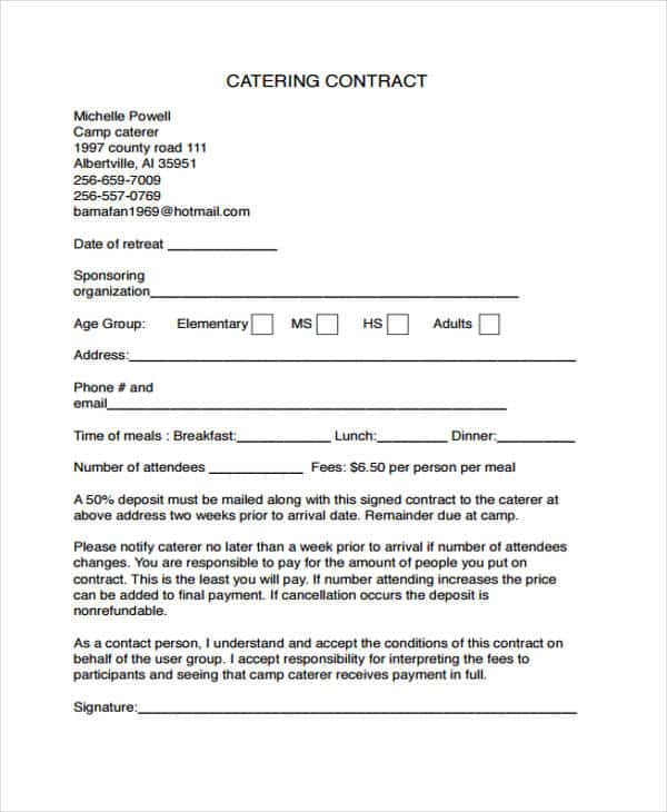 free-catering-agreement-template