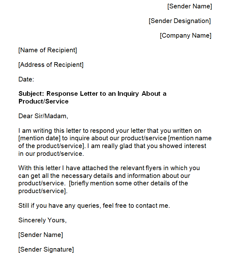10 Formal Response Letter Samples