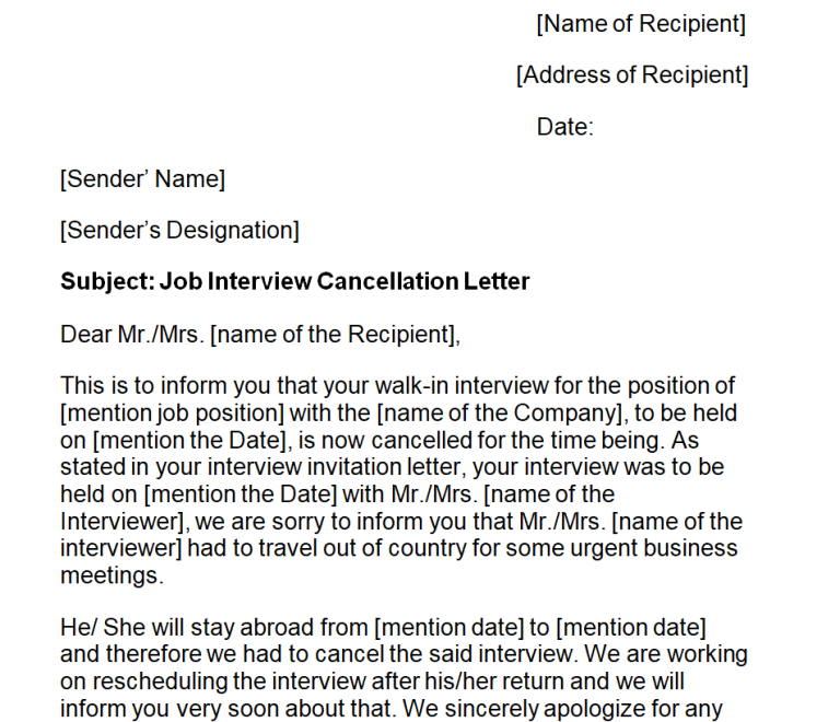 12 Official Cancellation Letters Examples Formats 12 Official Cancellation Letters Examples Formats