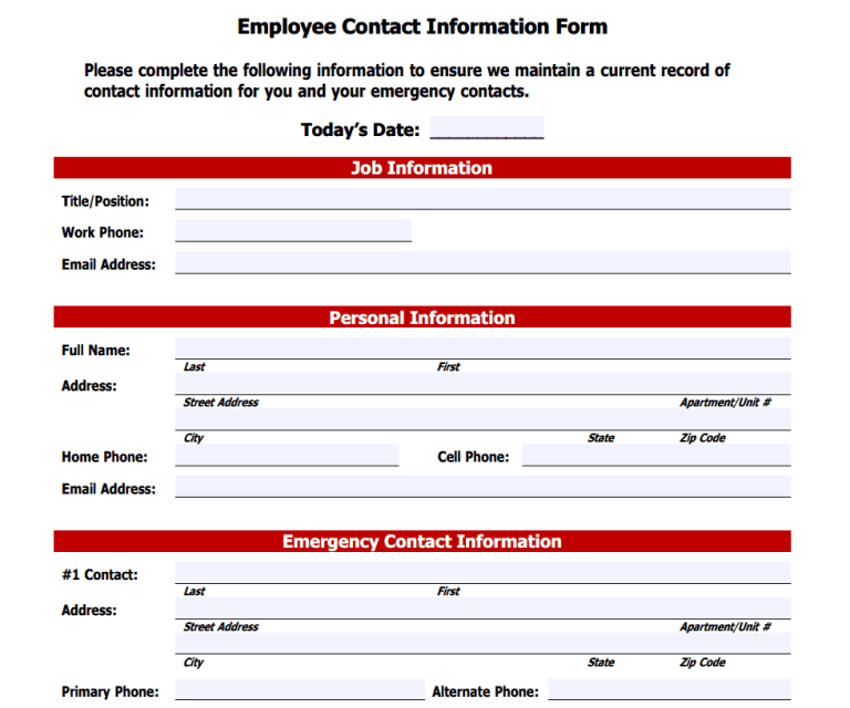 30 Sample Employee Information Form Templates WORD PDF 30-sample-employee-information-form-templates-word-pdf