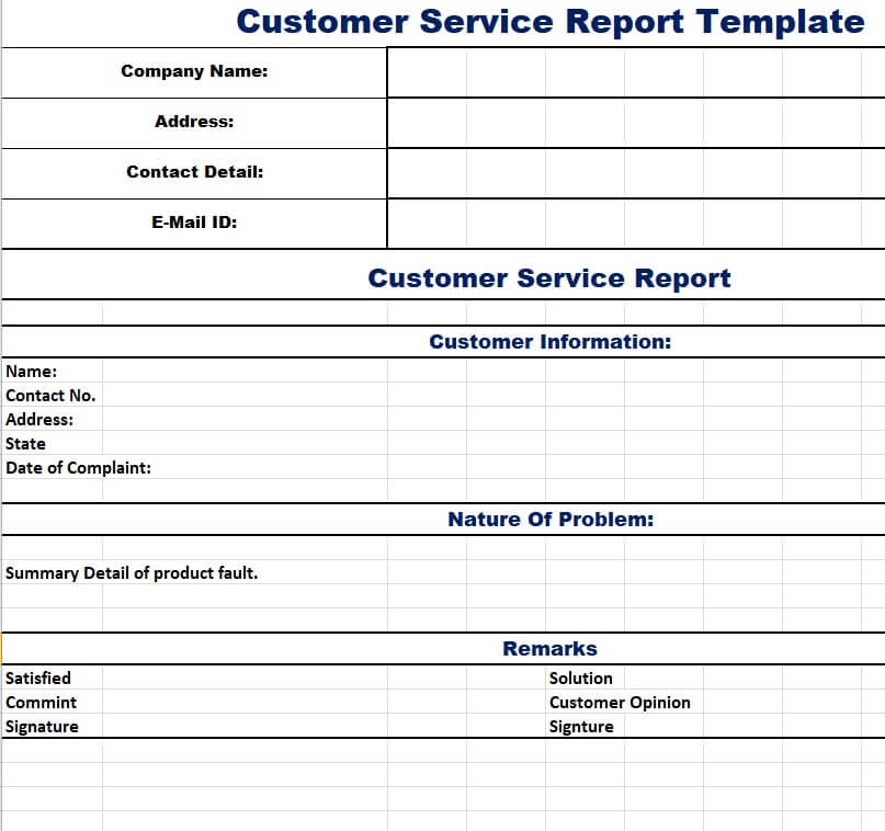 customer service daily report