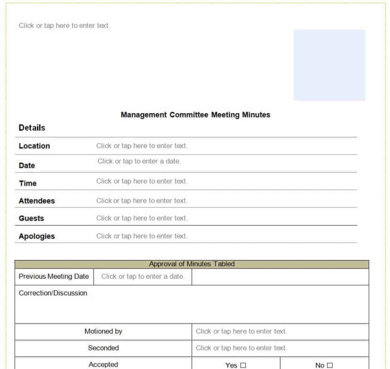 28+ BEST Meeting Minutes Templates in MS WORD