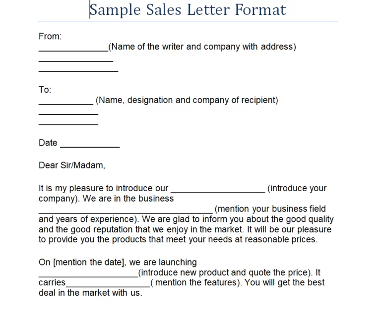 7+ Effective Sales Letter Samples