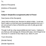 12 Encouragement Letter Samples & Templates
