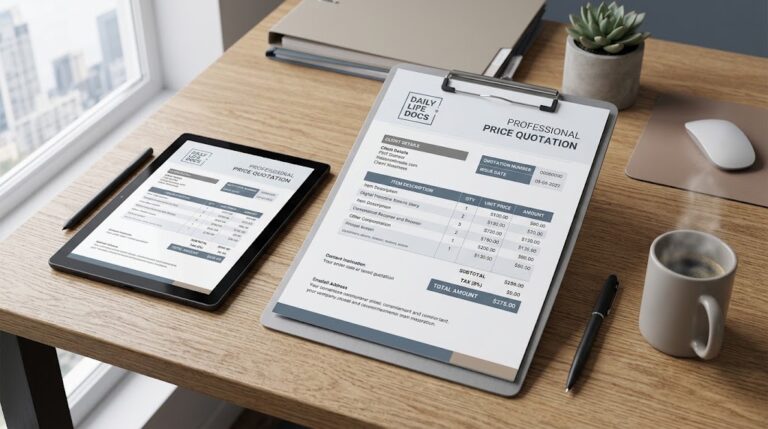 sample quotation templates