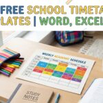 school timetable templates