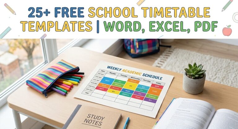 school timetable templates