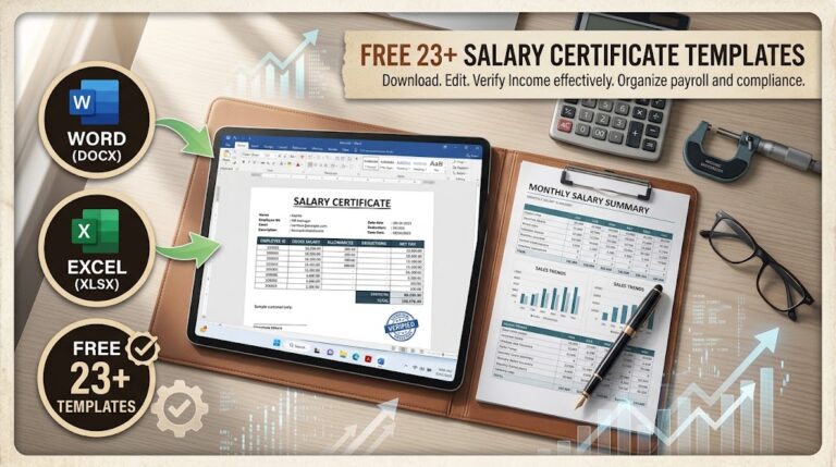 salary certificate templates
