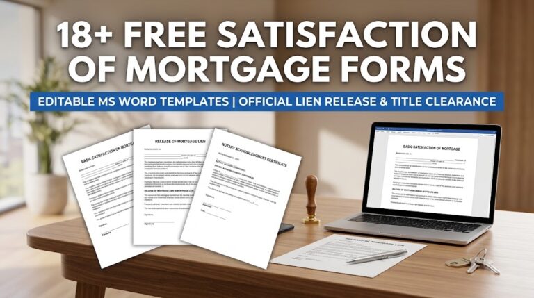 18+ Free Satisfaction of Mortgage Forms (Editable MS Word Templates)