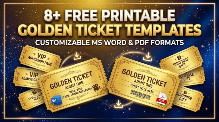 8+ Free Golden Ticket Templates