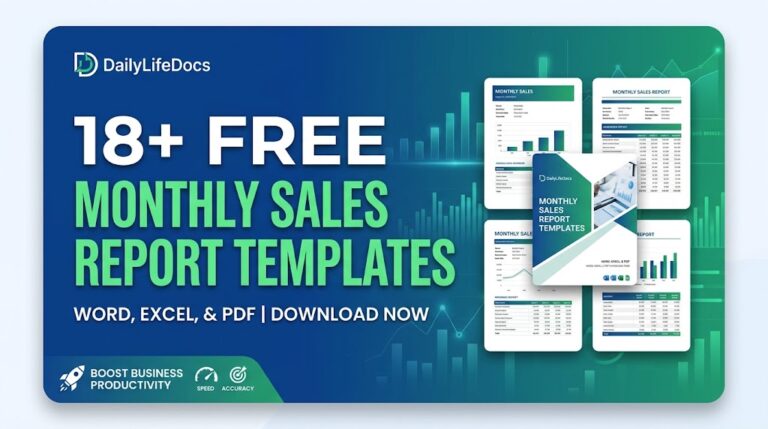 18+ Free Monthly Sales Report Templates