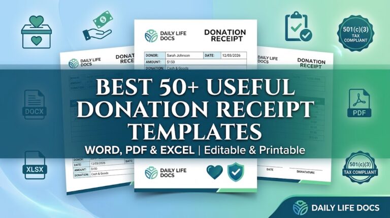 donation receipt templates